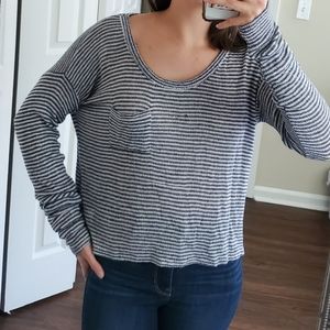 Hollister Striped Relaxed Fit Long Sleeve Shirt